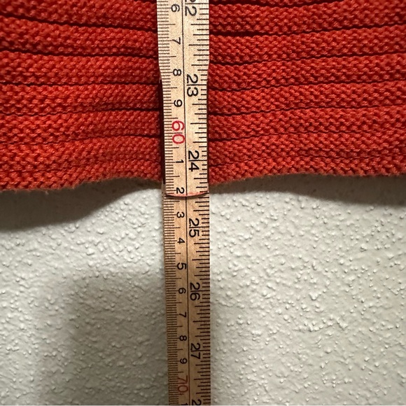 Tribal Women's Orange Cowl Neck Cardigan Sweater Quarter Length Sleeve - Picture 4 of 8